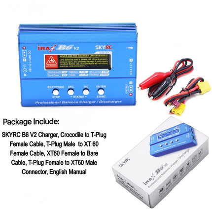 SKYRC iMax B6 V2 Lipo Battery Balance Charger Discharger NiMH NiCD LiHV NiCd PB Li-ion 6A 60W RC Batteries (without Mains Power Supply)