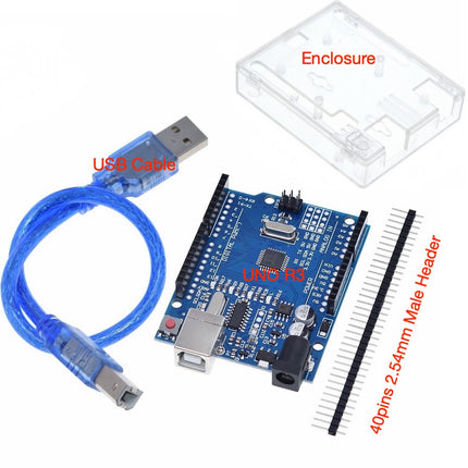 Basic Electronic Component Starter Kit with UNO R3 Breadboard LED Buzzer Resistor Capacitors