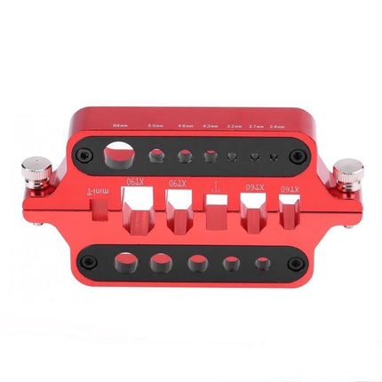 Soldering Jig Aluminium Alloy Multi-Function Connector Solder Helping Hand Aid for XT60 XT90 T Banana Connector Red