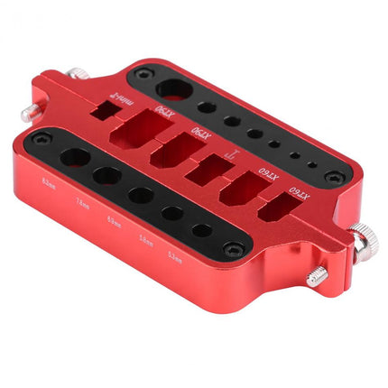 Soldering Jig Aluminium Alloy Multi-Function Connector Solder Helping Hand Aid for XT60 XT90 T Banana Connector Red