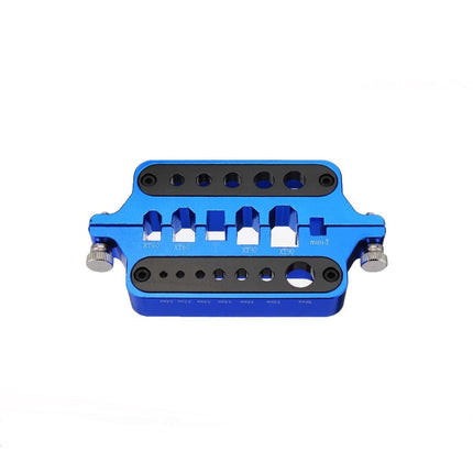 Soldering Jig Aluminium Alloy Multi-Function Connector Solder Helping Hand Aid for XT60 XT90 T Banana Connector Blue
