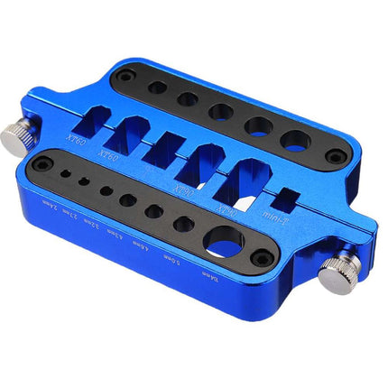 Soldering Jig Aluminium Alloy Multi-Function Connector Solder Helping Hand Aid for XT60 XT90 T Banana Connector Blue