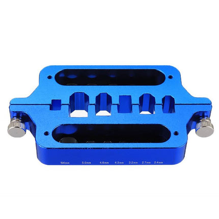 Soldering Jig Aluminium Alloy Multi-Function Connector Solder Helping Hand Aid for XT60 XT90 T Banana Connector Blue