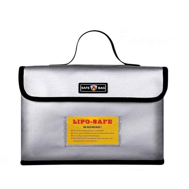 Lipo Safe Bag Fireproof Storage Protecting Battery Charger protected in case of an accidental fire. size: 26*18*13cm