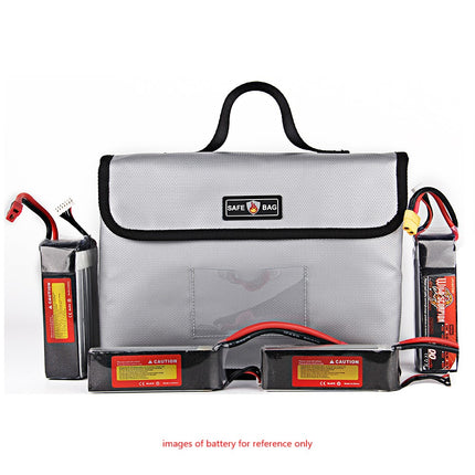 Lipo Safe Bag Fireproof Storage Protecting Battery Charger protected in case of an accidental fire. size: 26*18*13cm
