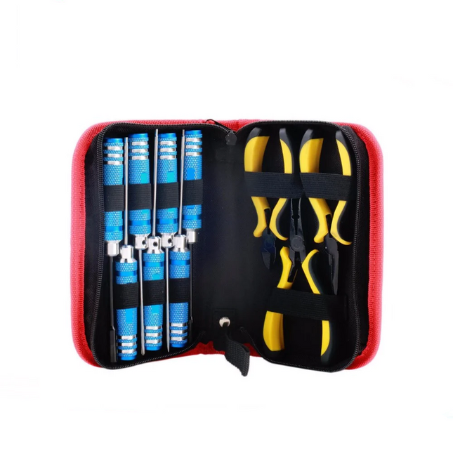 RC Tools Kit 10 in 1 Hex Screwdrivers Pliers Repair Tool Set for Model Robotics Bench Work Precision Engineering