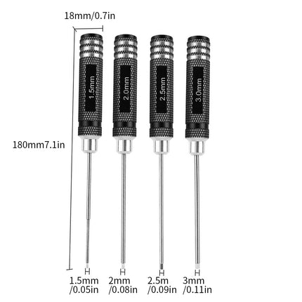 RC Tool Kit Hex Screwdriver Repair Screw Drivers Precision 4pcs Allen Key Tools Set