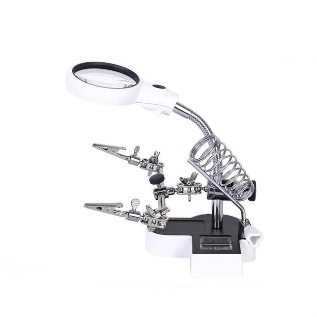 Solder Helping Hands Station LED Lamp Third Hand Repair Solder Iron Holder Stand