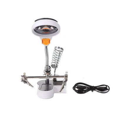 Solder Helping Hands Station LED Lamp Third Hand Repair Solder Iron Holder Stand