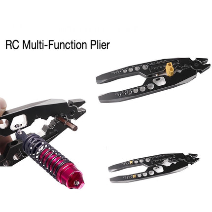 RC Shock Pliers Multi-function Tool Metal Clamp Ball Head Crawler 1/8 1/10