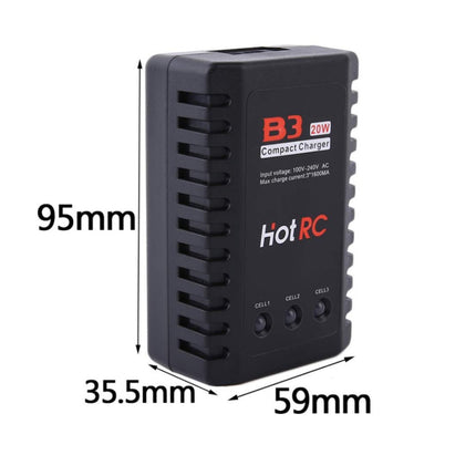 2S 3S RC Lipo Battery Charger 20W 7.4V 11.1V HotRC B3 Balance Charging AC UK Plug