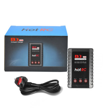 2S 3S RC Lipo Battery Charger 20W 7.4V 11.1V HotRC B3 Balance Charging AC UK Plug