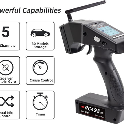 RC Transmitter Receive Radiolink RC4GS V3 6Ch Gyro Radio Control 2.4G Truck Car Boat