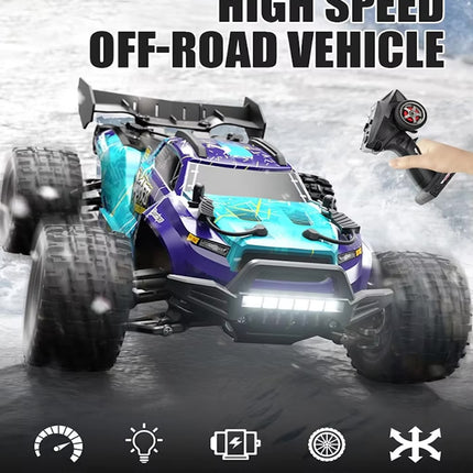 4wd RC Monster Truck Off Road Vehicle 1/18 2.4G Remote Control Car 40km with 2*Batteries include Remote Batteries