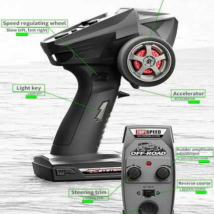 4wd RC Monster Truck Off Road Vehicle 1/18 2.4G Remote Control Car 40km with 2*Batteries include Remote Batteries