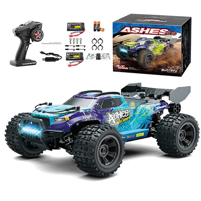4wd RC Monster Truck Off Road Vehicle 1/18 2.4G Remote Control Car 40km with 2*Batteries include Remote Batteries