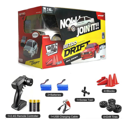 RC Drift Car 1/16 2.4Ghz Radio Control 4WD Race Car 30Km 2 Rechargeable Batteries Red
