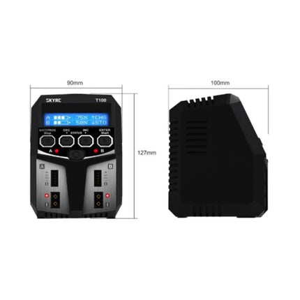 SKYRC T100 dual lipo battery charger 5A 2x50W for LiPo Li-Ion LiHV LiFe NiMH Balance Charging Pb AGM